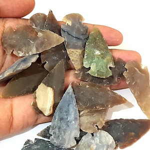 2 Inches Flint Stones Arrow Head, Lot of 5 2 Inches Arrows Beautiful & Big, Spearhead Points, jewellery making, Wire Wrapping, Display Piece