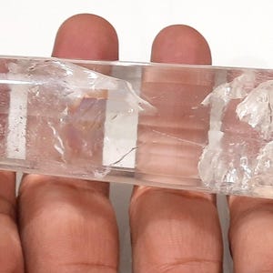 Natural Crystal Rainbow Vogel Wand big 5.5 Inches 36 Faceted double point wand, beautiful rainbow wand