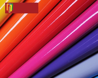 Faux Leather Fabric, Smooth Patent Leather Sheet, Upholstery Fabric, Artificial Leather, Fake Leather Sold By The Yard