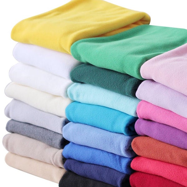 Solid Polar Fleece Anti Pill Fabric Sewing Soft Blanket Fabric Sold By The Half Yard