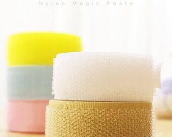 2cm Black Velcro Colorful Velcro Buckle Strap Handmade Accessories Craft Supplies in White Grey Yellow DIY Making For Wholesale
