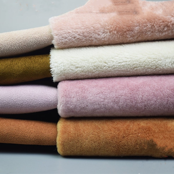 Super Soft Wool Fabric Purple Minky Fabric Merino Wool Fabric Pink Teddy Fabric Suede Fabric For Winter Cost Vest Sold By Half Yard