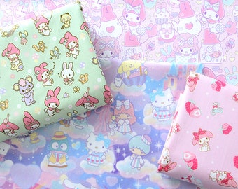 Cartoon Fabric 100% Cotton Fabric Bunny Fabric Dressmaking Patchwork Crafts Face Mask Fabric Cotton Fabric For Quilt Cover by the Half Yard