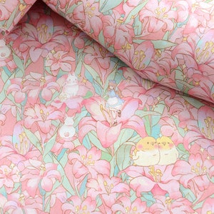 80 Thread Count Cotton Digital Printing Fabric Cotton Fabric Plant Cartoon Fabric Flowers Fabric Handmade Garment Material Sold by Half Yard