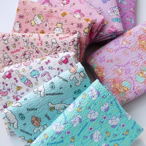 Pure Cotton Salt Shrinkable Cloth For Baby Crafts Hello Kitty Fabric Pink Cartoon Fabric Blue Doraemon Fabric Handmade AccessoriesDIY Making