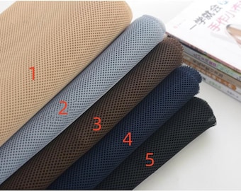 Thickened Sandwich Fabric for Backpack Handmade Craft Supplies Backpack Material Polyester Sandwich Mesh Fabric Sold by Half Yard Blac White