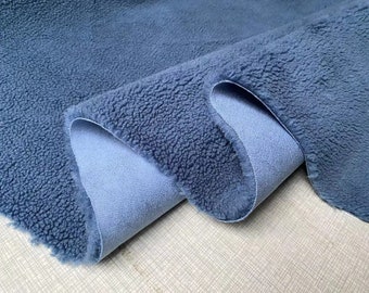 Tela sherpa de piel sintética de alta calidad, adherida para abrigos, de gamuza marrón, para manualidades, de invierno, se vende por media yarda.