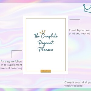 Complete Pageant Planner, Printable Worksheets, Beauty Pageant ...