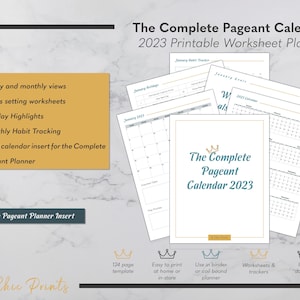 Kompletter Festzug Kalender, 2023 Planer, Mode Goodnotes Planer, Schönheits Pageant Geschenk, Pageant Geschenke, Pageant Fashion, Pageant Fitness