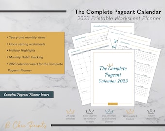 Complete Pageant Calendar, 2023 Planner, Fashion Goodnotes Planner, Beauty Pageant Gift, Pageant Gifts, Pageant Fashion, Pageant Fitness