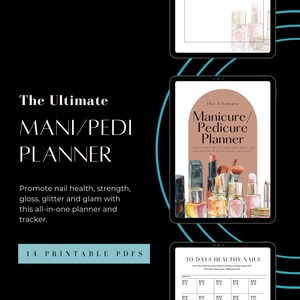 Manicure & Pedicure Planner, Mani/Pedi Printable Beauty Planner, Nail Art Lovers, Print Worksheets for appointment planning, classic design