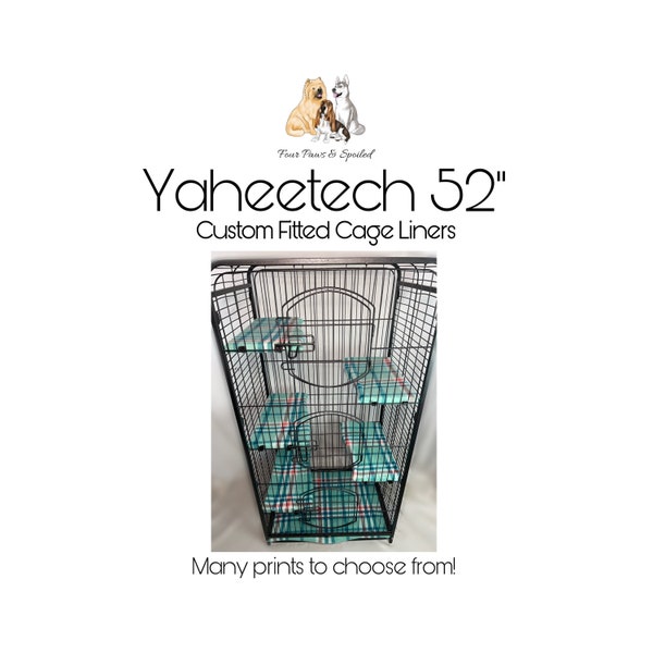 Yaheetech 52" Cage Liner | NO RAMPS | Fitted Cage Liner | Fleece Cage Liners | Cage Liners | Chinchilla | Rat | Ferret