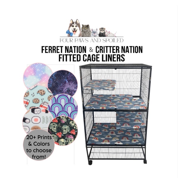 Double Fitted Cage Liners | Ferret Nation Cage Liners | Critter Nation Cage Liners | Fleece Cage Liners | Ferret | Chinchilla | Cage Liners