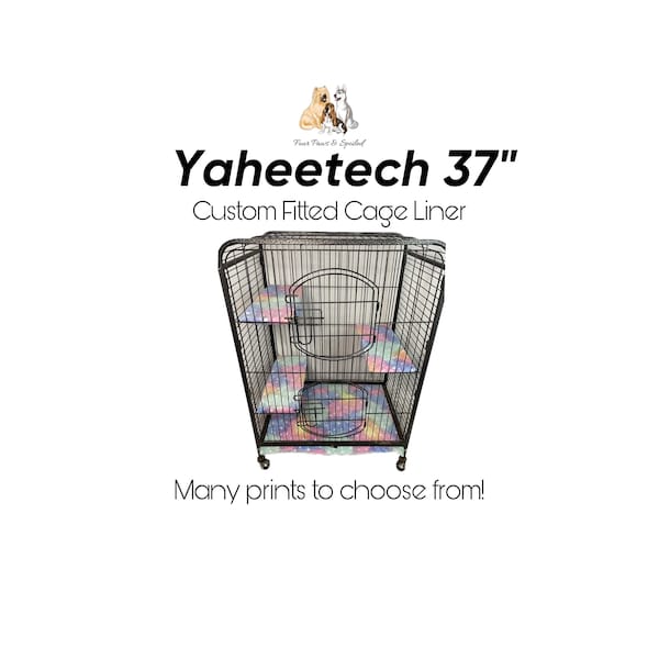 Yaheetech 37" Cage Liner | NO RAMPS | Fitted Cage Liner | Fleece Cage Liners | Cage Liners | Chinchilla | Rat | Ferret