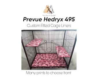 NO RAMPS | Prevue Hendrix 495 Fitted Cage Liners | Fleece Cage Liners | Chinchilla Cage Liners | Rat Cage Liners | Cage Liners