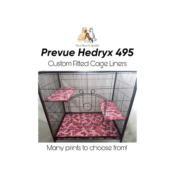 NO RAMPS | Prevue Hendrix 495 Fitted Cage Liners | Fleece Cage Liners | Chinchilla Cage Liners | Rat Cage Liners | Cage Liners