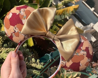 Lady and the Tramp Inspired Burgundy Mouse Ears