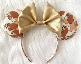 Lady and the Tramp Inspired Minnie Mickey Mouse Ears Headband