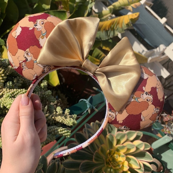 Lady and the Tramp Inspired Burgundy Mouse Ears - Etsy display picture 2