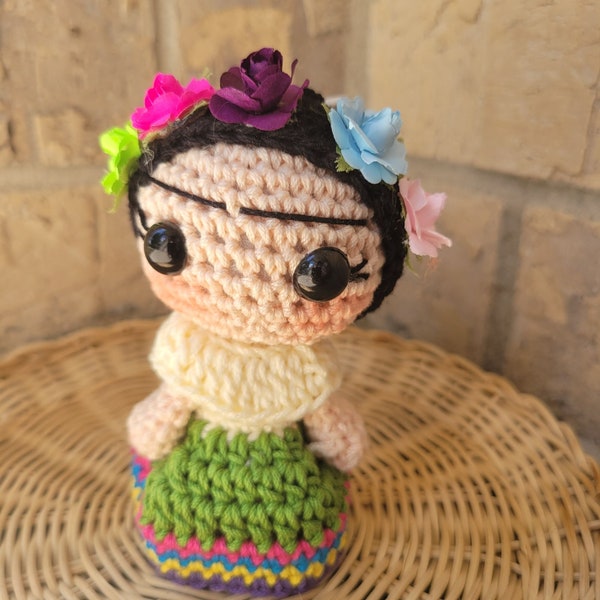 Amigurumi Frida khalo, Frida doll, Amigurumi doll, frida kahlo