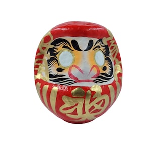 Lucky Daruma Doll/ Art Lucky Daruma/ Bodhidharma Doll /Traditional Japanese Doll/ Japanese White Paper Mache