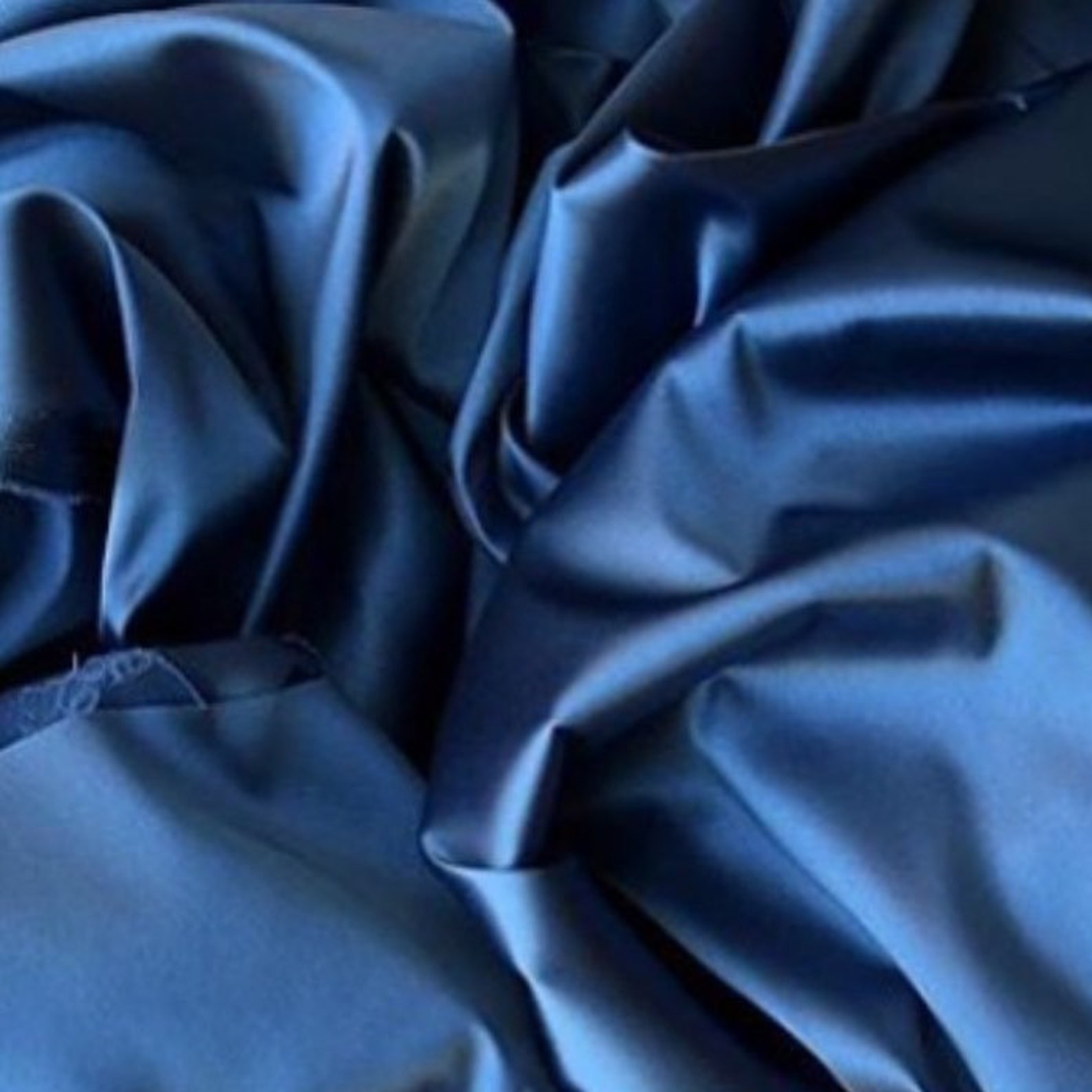 Blue Satin Fabric Satin Lingerie Fabric Polyester Satin Fabric Etsy