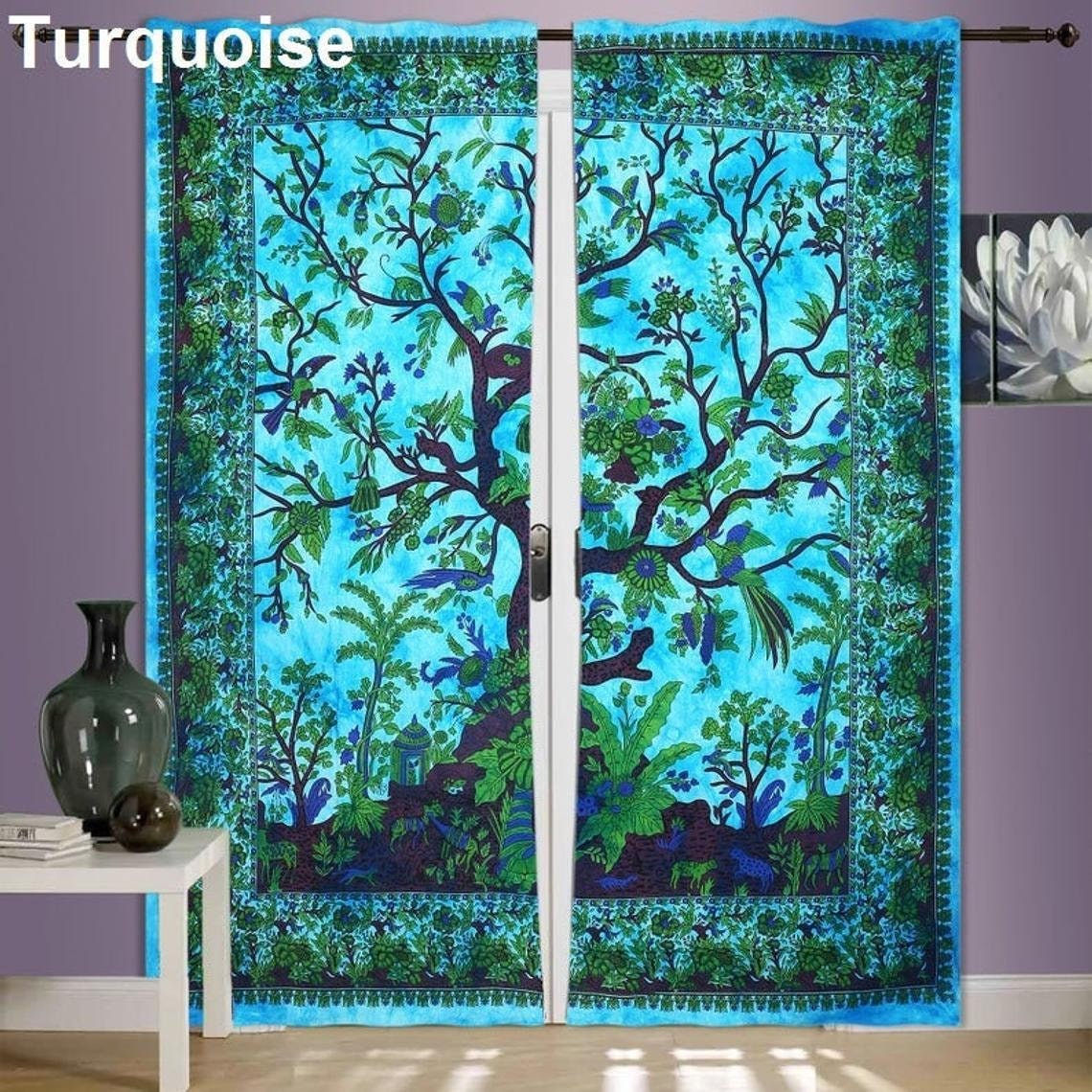 Hippie Curtains Boho Curtains Door Curtains 100cotton Etsy