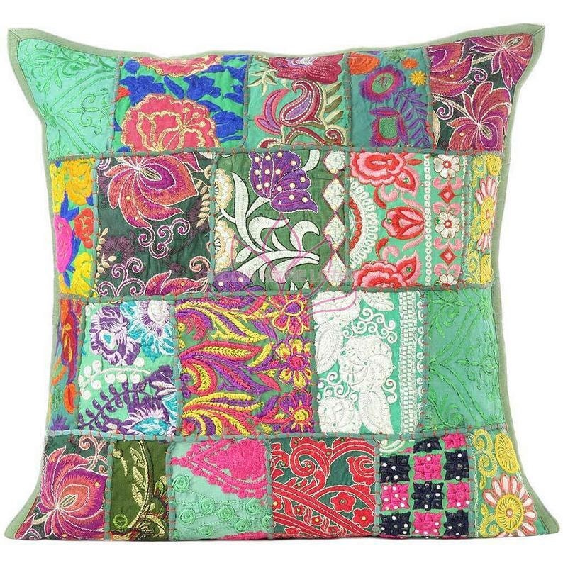 Decorative Banjara Sofa Pillow Covers/ 20x20 Indian Square Etsy