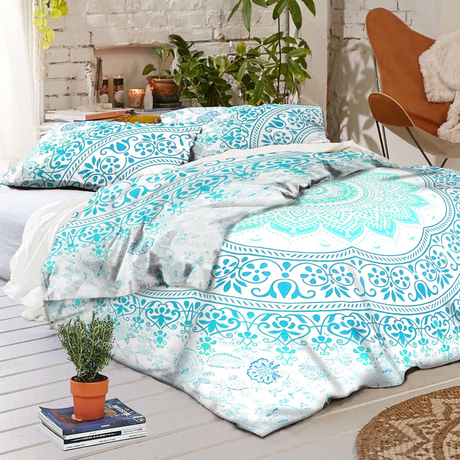 Indian Cotton Handmade Duvet Cover Beautiful Doona Bed Cover Etsy