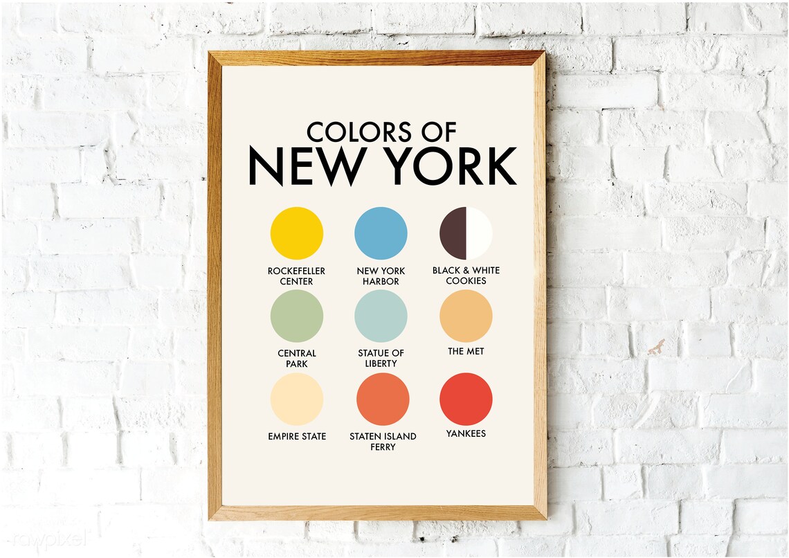 Colors of New York City Wall Printable Etsy