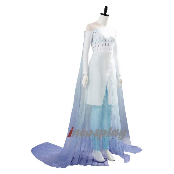 Disfraz blanco de Elsa vestido de cosplay de Elsa Frozen 2 de | Etsy México