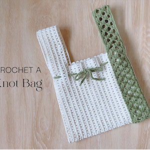 Patrón de crochet para bolso con nudo, tutorial de crochet para bolso con nudo japonés hecho a mano