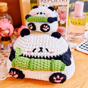 Whimsical Panda Tissue Holder Crochet Pattern PDF