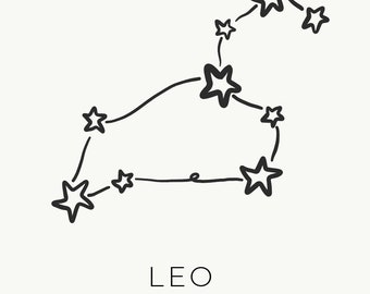 Zodiac Digital Print - Leo