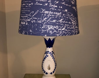 Upcycled Clase Azul Tequila Bottle Handmade Lamp-gift for Father's