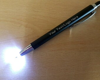 Customized Multi Color LED Pens Personalized LED Pen with Stylus Custom Name Pens Light Up Pens Birthday Pens Teacher/'s Gift for and Writers