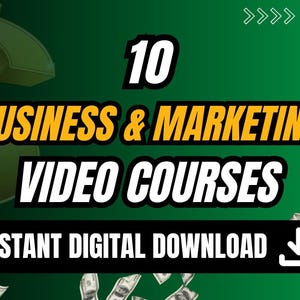 10 Business & Marketing Video Courses | Learn Online Skills | Instant Digital Download
