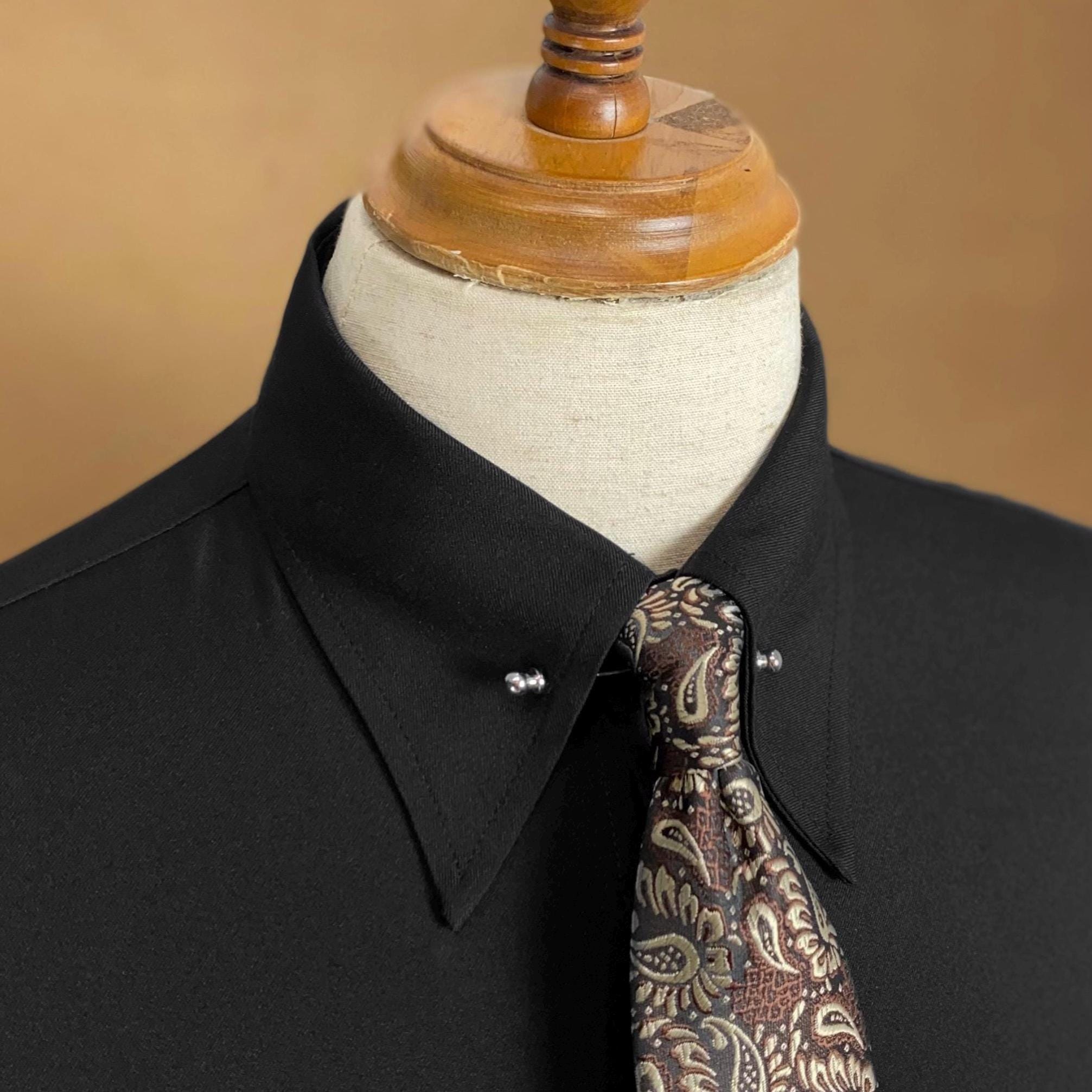 dress shirt with tie bar holes The Pinned Collar Dress Shirt
