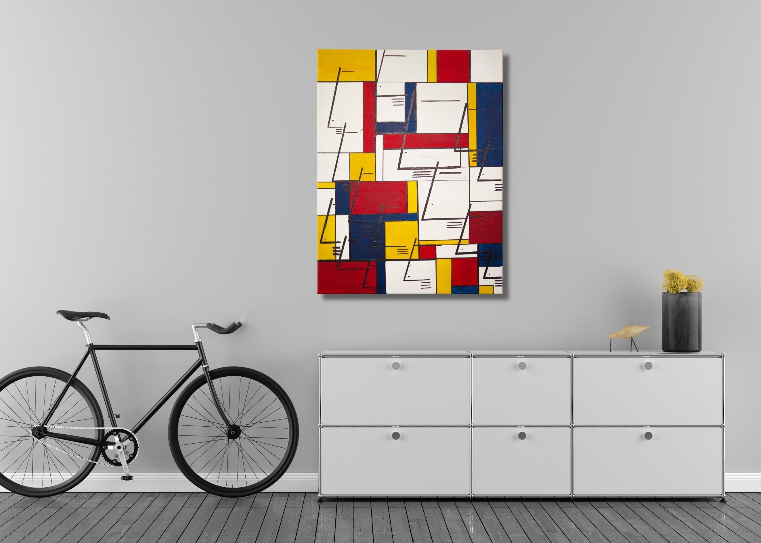 Acrylic Paintingfaces: HOMMAGE AN Piet Mondrian - Etsy