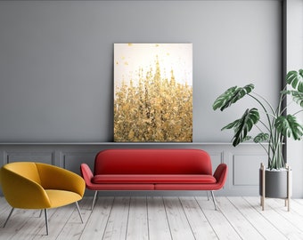ACRYLIC CANVAS PRINTAING Wall Decor | Living Room design | Artist painting | Elegant Hand Painting Art | Gold Modern Aesthetic Wall Design