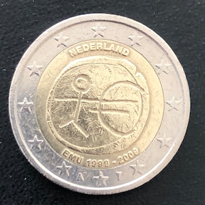 Coin 2 euro Nederlands 2009 - commemorative 10 years EMU 1999-2009