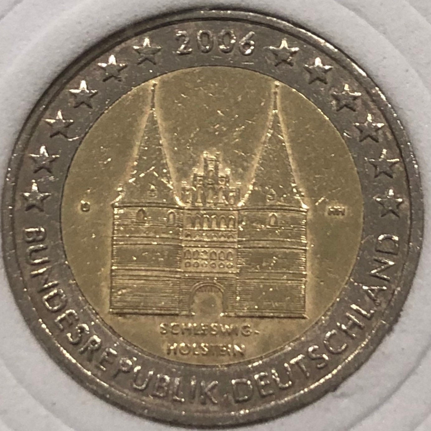 2 euro coin Germany 2006 ‘D’ - Munich (Bavaria) - SCHLESWIG HOLSTEIN of Lübeck
