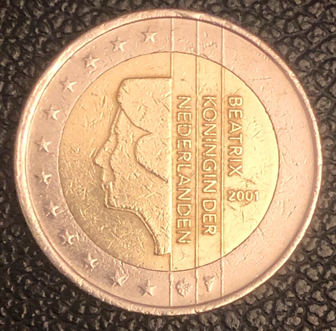 Coin 2 Euro Netherlands 2001 BEATRIX KONINGIN Der NEDERLANDEN Etsy