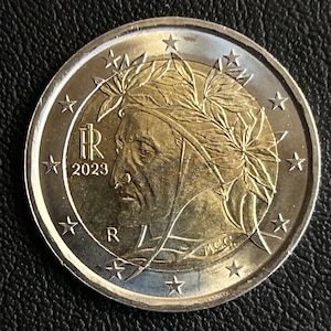 2 euro coin Italy 2023 - Dante Alighieri
