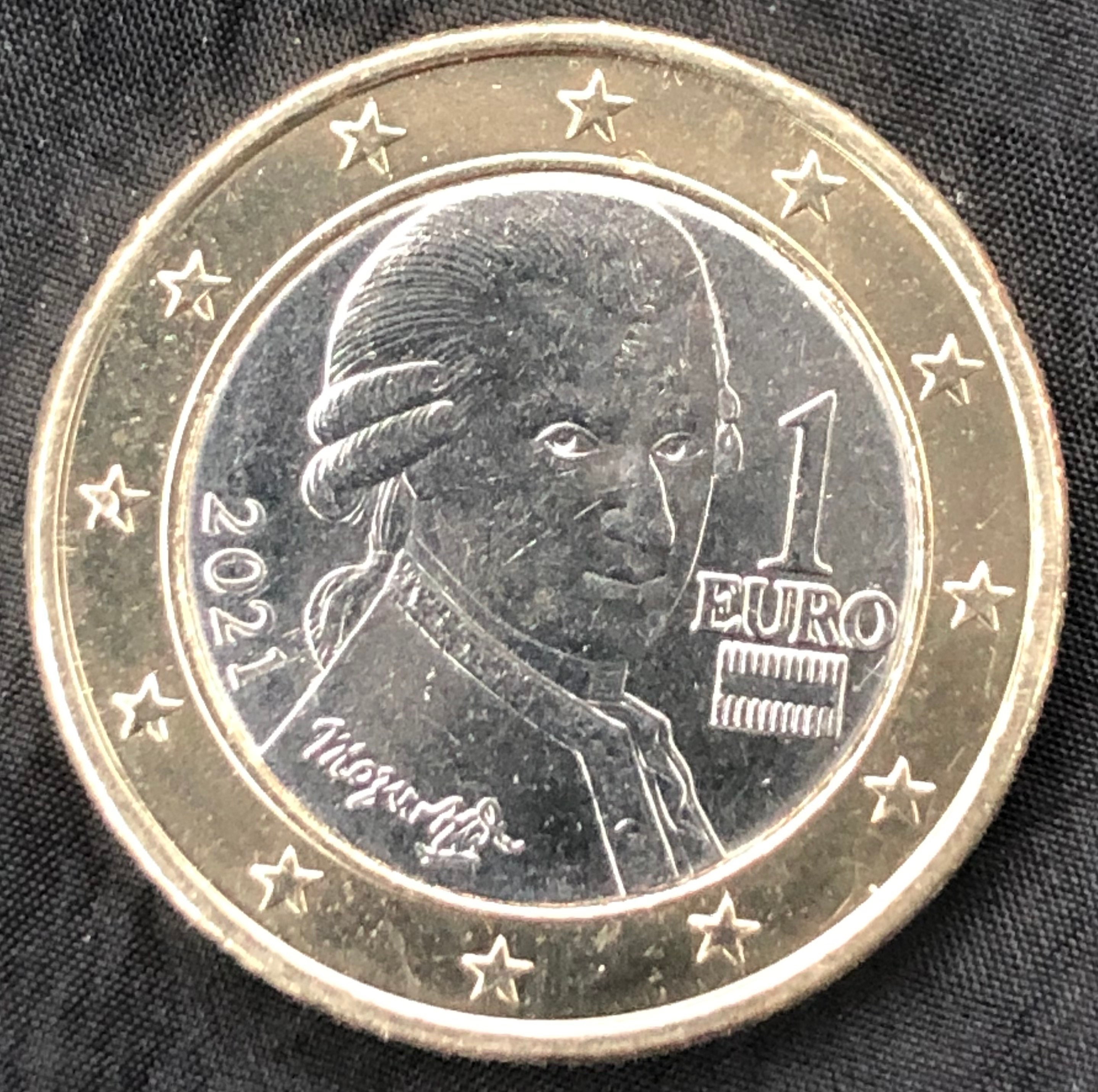 Piece 1 Euro Republika Latvijas 2014 Valeur Pièce 1 euro Autriche 2021 Wolfgang Amadeus Mozart - Etsy France