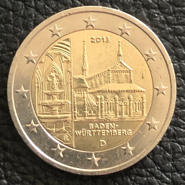 Coin 2 euro Germany 2013 'J' (Hamburg) commemorative Baden Württemberg - Maulbronn monastery
