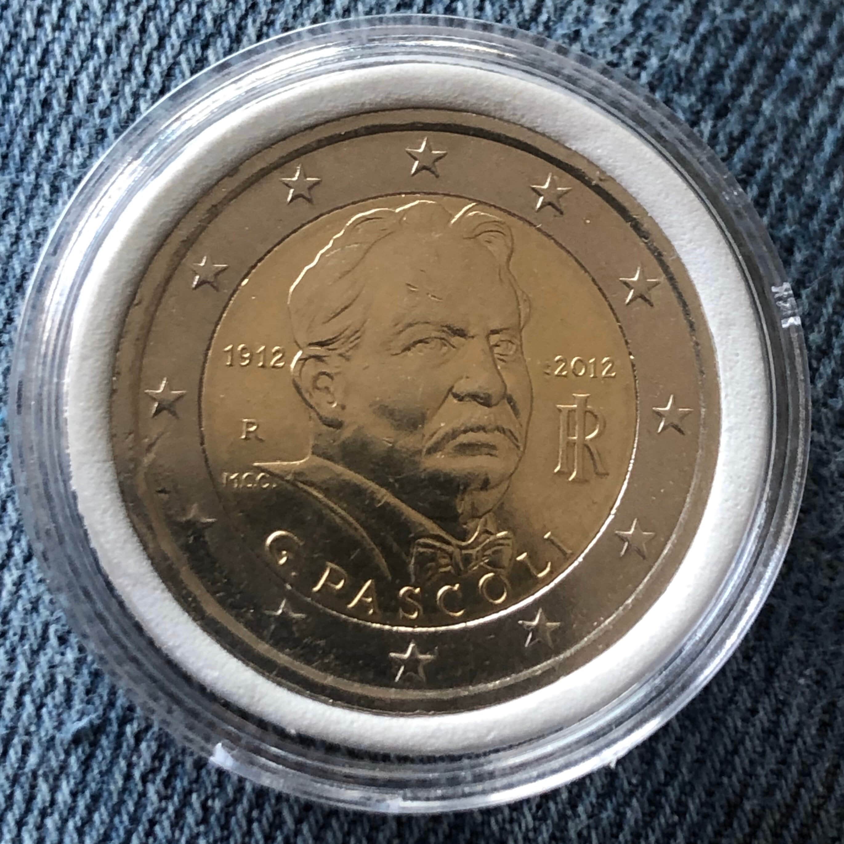 Coin 2 euro Italy 2012 Giovanni Pascoli 19122012 Etsy