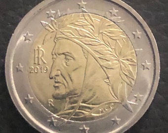 Coin 2 euro Italy 2019 - Dante Alighieri - Rare