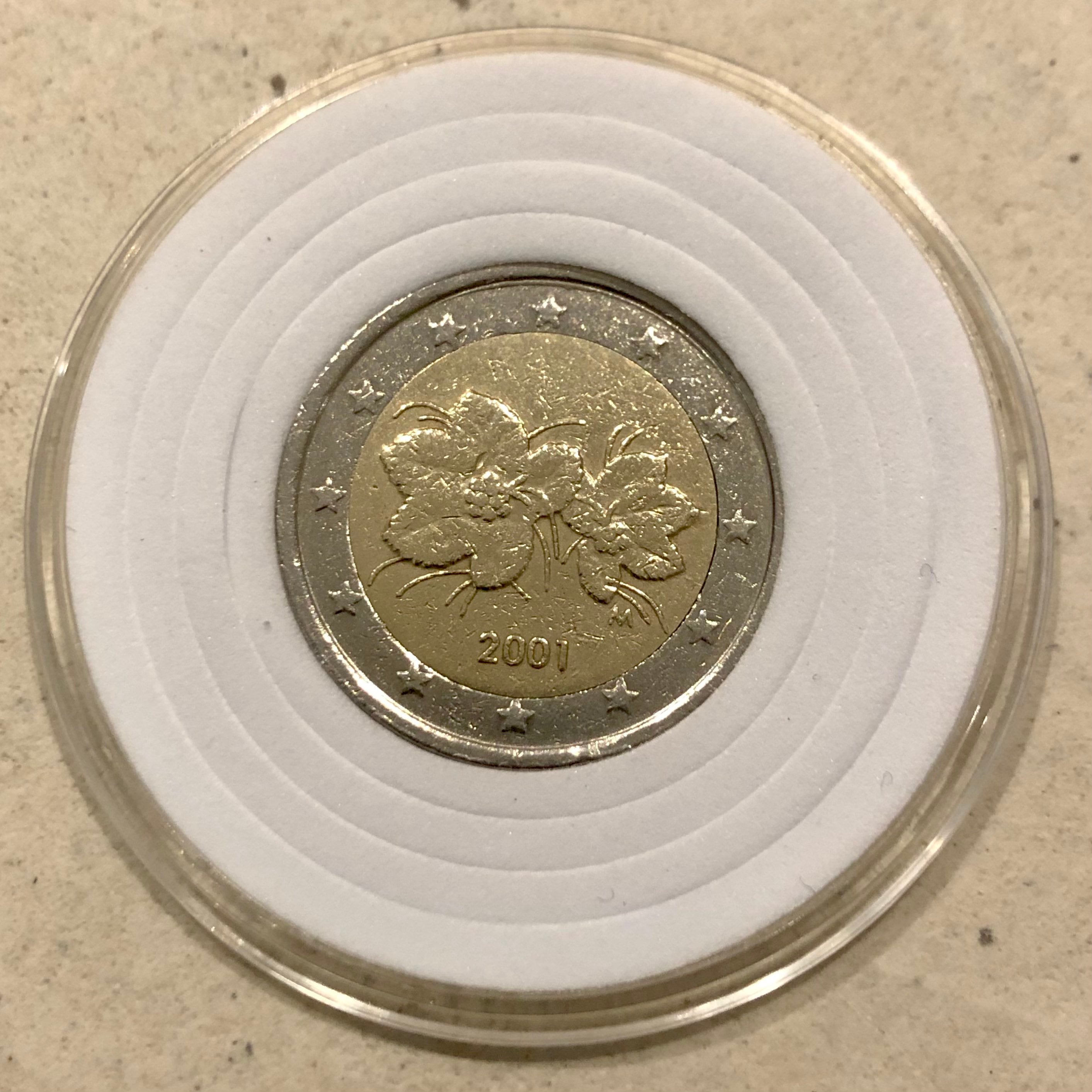 Piece De 2 Euros Rare Avec Fleur Pièce 2 euros 2001 Finlande Finlande fleur de framboisier - Etsy France