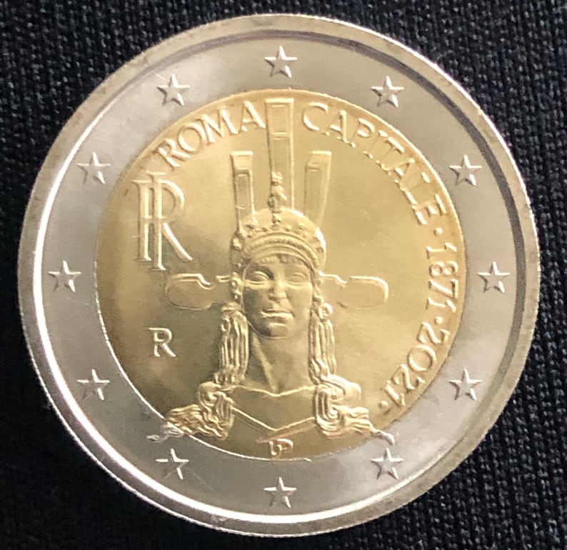 Coin 2 Euro Italy 2021 Commemorative Roma Capitale 18712021 Etsy Coin 2 Euro Italy 2021 Commemorative Roma Capitale 18712021 Etsy